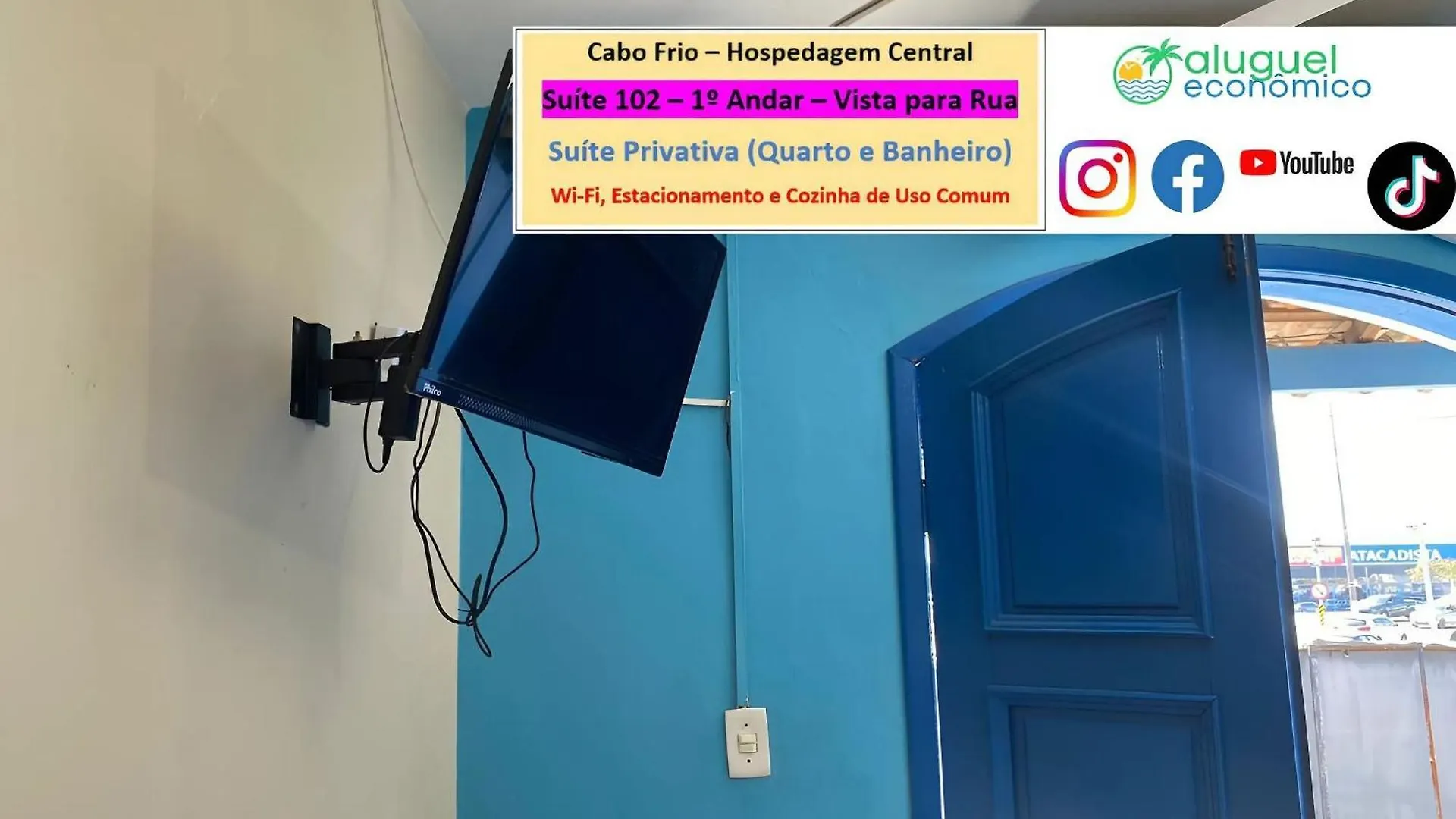 Apartamento Cabo Frio - Hospedagem Central - Aluguel Economico
