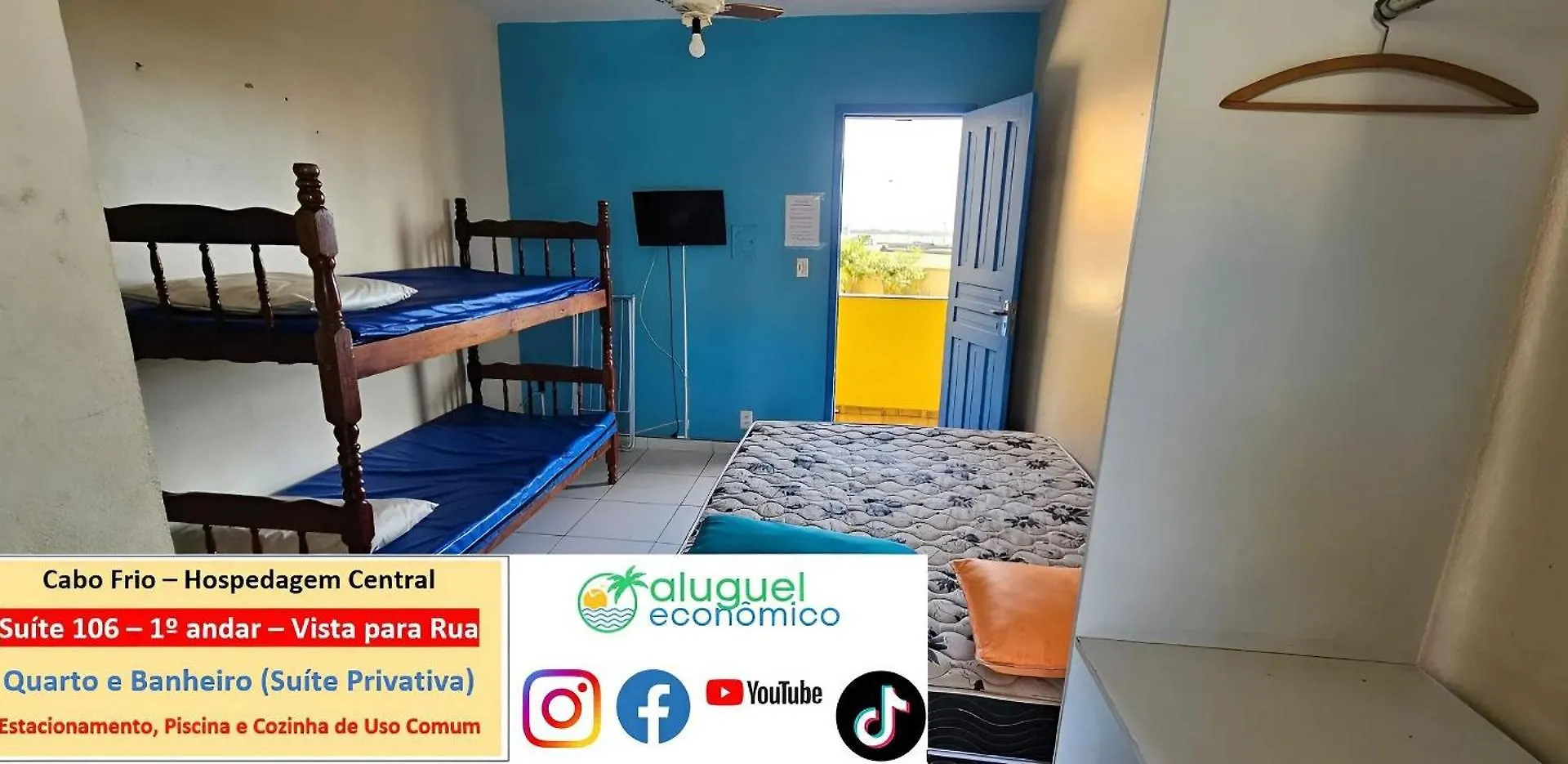 Apartamento Cabo Frio - Hospedagem Central - Aluguel Economico Brasil
